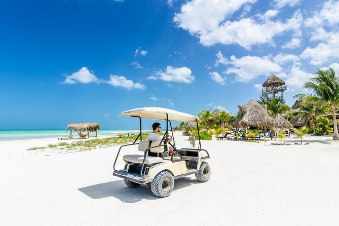 Holbox island: Boat tour & golf cart ride, Lunch and open bar - Punta Mosquito: swim stop, birdwatching, and real beach time