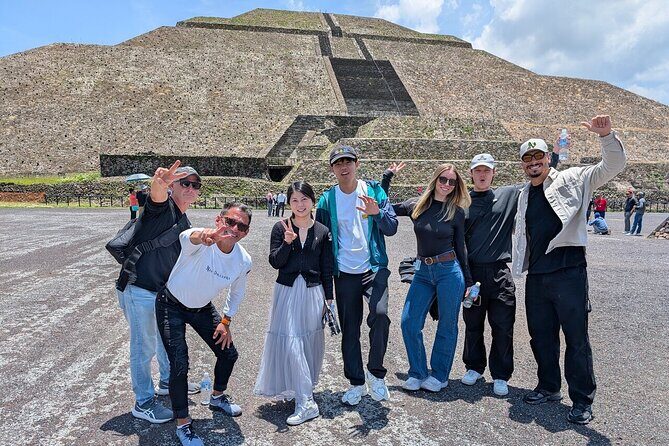 Hot Air Balloon Flight with Breakfast Cave and Pyramids Tour - Teotihuacan on the ground: guided pyramids walk plus the height comparison