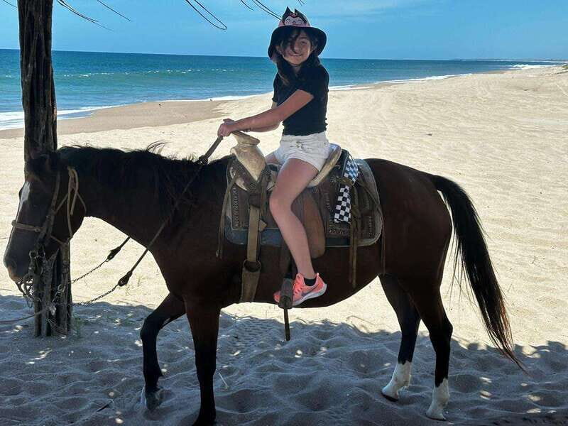 Jungle and beach horseback ride + lunch + mezcal - Lunch after the ride: machaca burritos and mezcal pairings