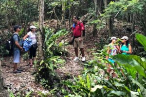 Jungle Jeep Adventure to Mayan Caves, Cenote and Snorkel - El Cedral: Temple Area + Cozumel’s First Church in One Hour