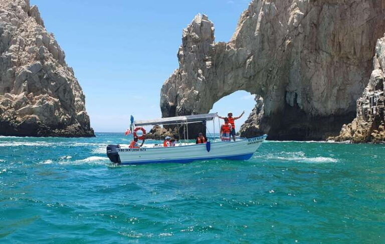 Los Cabos Arch & Lover’s Beach Tour + Snorkeling Tour - Meeting Baja Snorkel near the dolphinarium: find Luis without stress