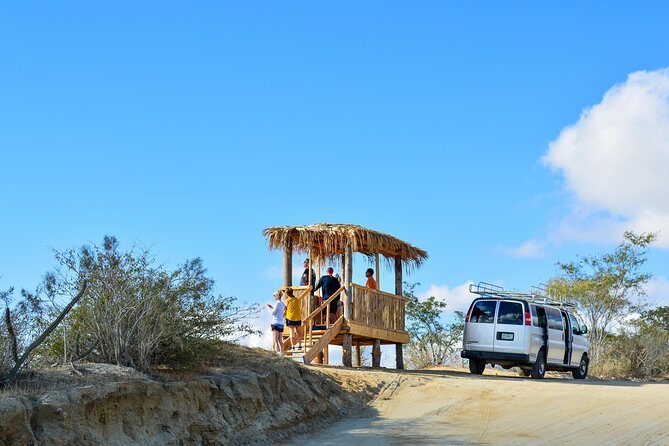 Los Cabos: Hiking at the Fox Canyon with Waterfall - The Tropic of Cancer stop: a fun science marker in the middle of the day
