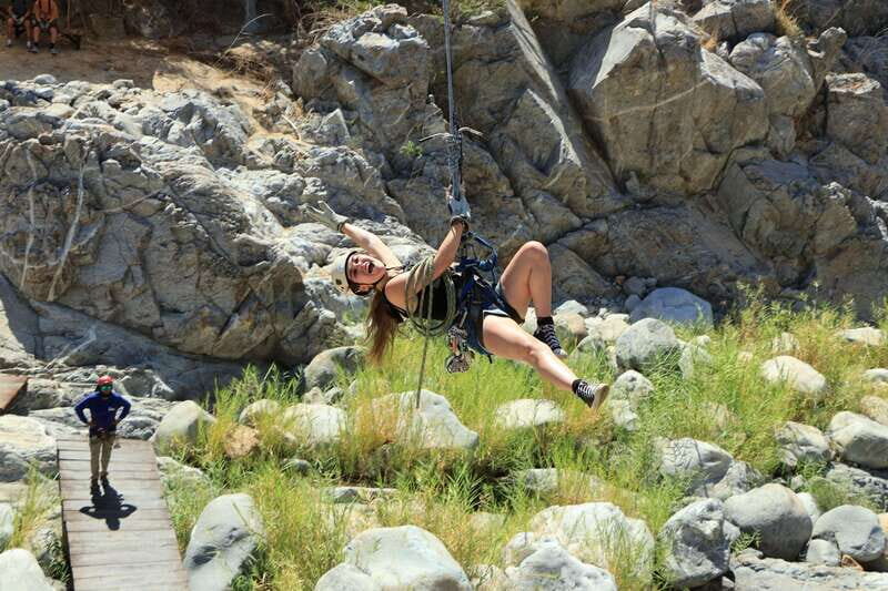 Los Cabos: Zip Lines and UTVs with Mexican Lunch and Drinks - The big moment: the Superman-style zip line energy and the 500m finish