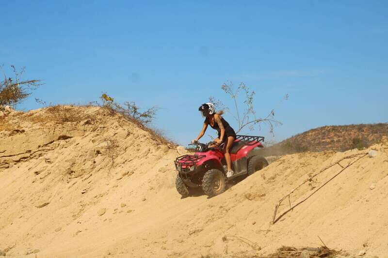 Los cabos:ATV beach&desert with transfer & tequila tasting - Beach Horseback Moment: Views That Feel Like a Travel Postcard