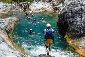 Matacanes : Canyoning + Hiking + Water Jumps + Rappel + Caves - Gear you get and the safety rhythm on the canyon walls