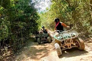 Maya Adrenaline Tulum: Cenote + 5 Ziplining + ATV Adventure - Zip line circuit: five runs through the trees, with real height and real nerves