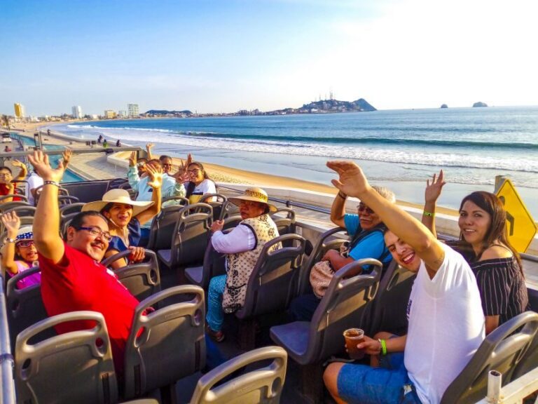 Mazatlán: Double-Decker Bus, Cliff Diving & Walking Tour - Playa Norte Views and Bird Feeding From Up High