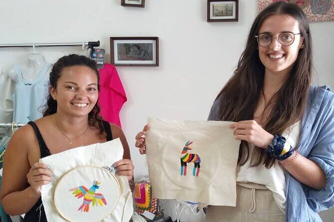 Merida: Mexican Embroidery Workshop - Your supplies, your finished piece, and what to do after class