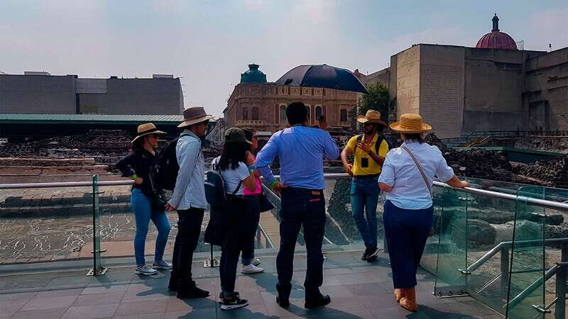 Mexico City: Historic Downtown Walking Tour - Meeting at Zócalo: find the white umbrellas fast