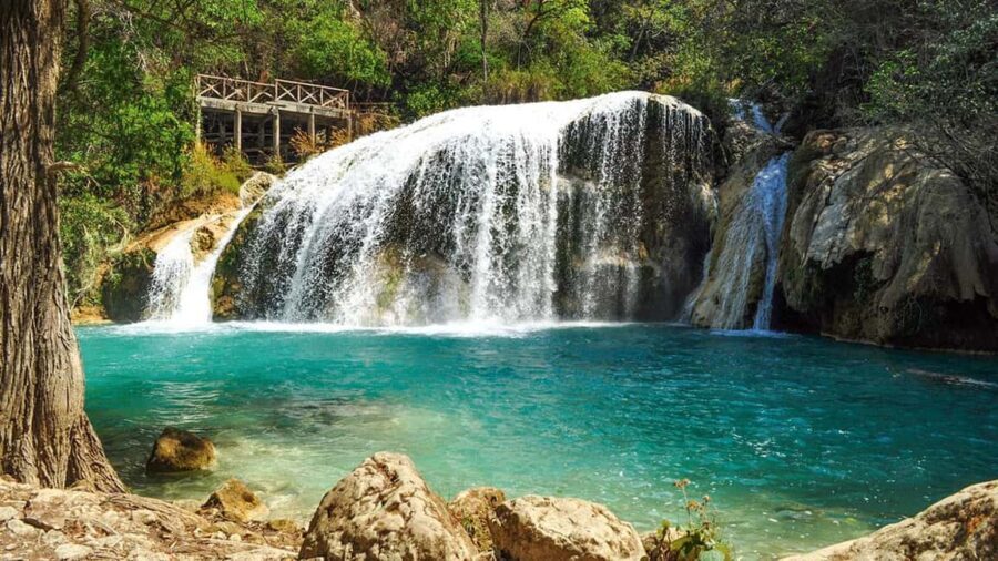 Montebello Lakes and Chiflon Day Tour from San Cristobal - El Chiflón Waterfalls: Turquoise Cascades and the 120m Velo de Novia