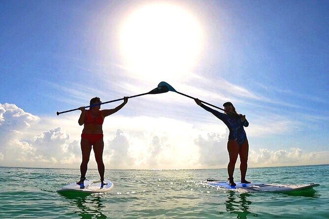 Morning Session - All Levels Paddleboard Group Caribbean Sea - Playa del Carmen in the morning: why paddleboarding hits different
