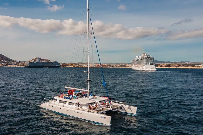 Multimillion Yacht Cabo Cruise Sunset or Snorkel Optional PICKUP! - Optional Snorkeling: Santa Maria Bay when you want water time