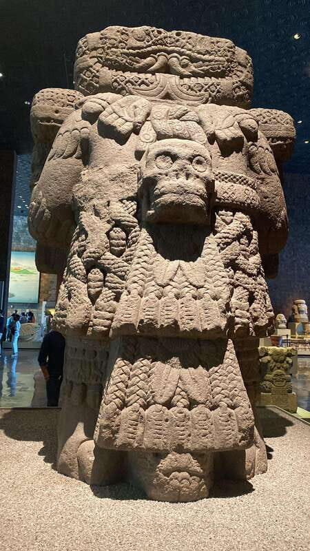 National Museum of Anthropology: a journey into Mexico's past - English lang. - Getting oriented at the entrance (near the Mexican flag)