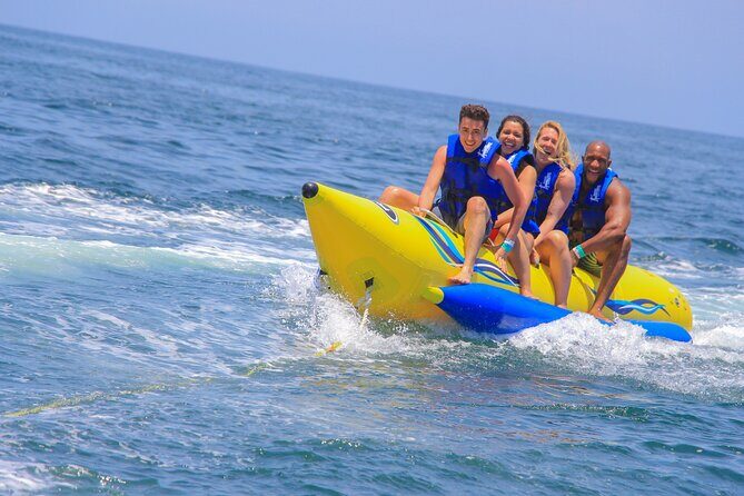 Ocean Mania & water park experience in Puerto Vallarta - Step-Up, Banana Boats, Snorkeling, and Climbing Challenges: The Physical Portion