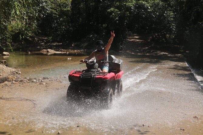 Off-road ATV-QUAD tour in single and double seats - Stop 1: El Jorullo Viewpoint—Mountains, Cuale River, and Big Scenery Time