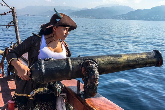 Pirate Ship Premium Dinner Cruise with Show - Fireworks over Banderas Bay: the payoff at the end
