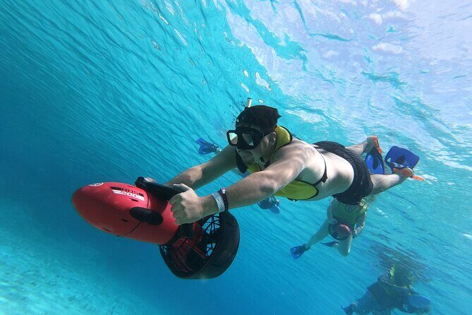 Power Snorkel By Sea Scooters & Tequila Tasting - Going into the Caribbean: beach entry, not a boat ride