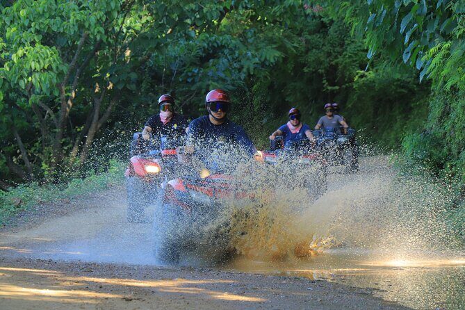 Private ATV tour with waterfall and Tequila tasting - Rancho Las Pilas waterfall stop: swim time, not a Hollywood waterfall