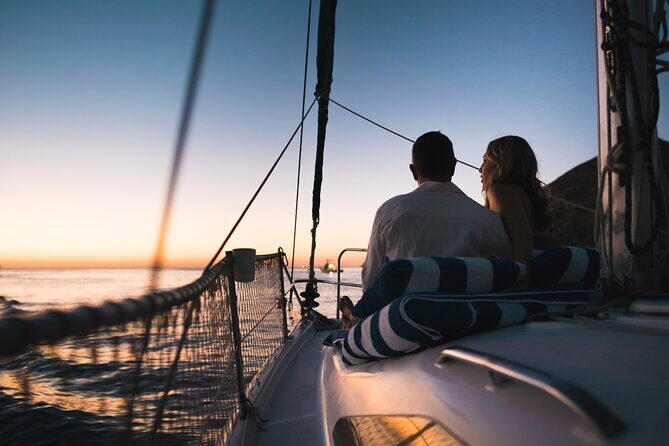 Private Cabo San Lucas Sunset Cruise on 33´ sailboat - Choose sail or cruise, then enjoy the onboard setup