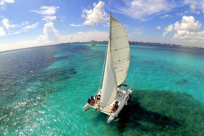 Private Catamaran from Cancun to Isla Mujeres for up to 13 People - Half-day (about 4 hours) versus full-day (about 7 hours)