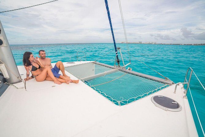 Private Catamaran from Cancun to Isla Mujeres | For up to 30 pepl - Open Bar Reality Check: Unlimited Drinks, Real Safety Rhythm