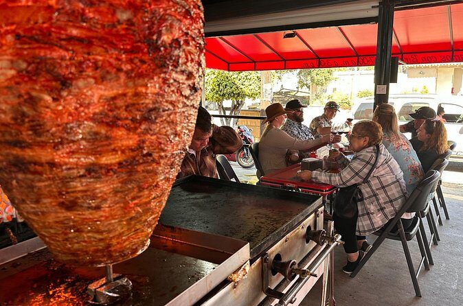 Private Ensenada Tacos and Wine Tour - Stop 4 at El Paisa Tacos: beef asada and al pastor with annatto