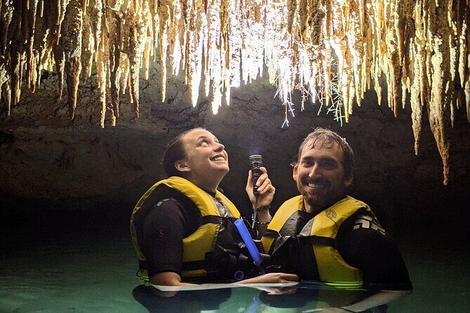 Private Guided Cenotes and Underground River Exploration - Stop 2: Chemuyil open cenote snorkeling, fish, and optional life jackets