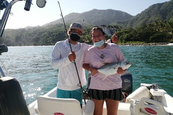 Private Inshore Fishing Adventure in Puerto Vallarta with Snacks - Snacking on the water, plus the bathroom reality check