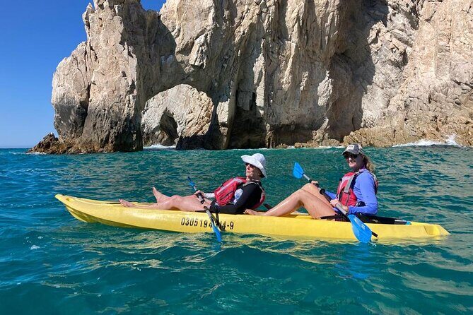 Private Los Cabos Arch & Playa del Amor tour by Glass bottom kayak - Pelican Rock: where snorkeling and wildlife spotting start to click