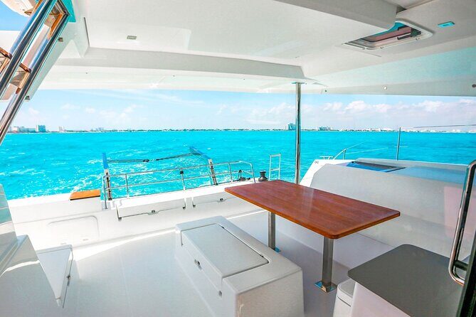 Private Luxury Catamaran Cancun to Isla Mujeres | For up to 30 pp - Stop 2: Playa Norte—Where Calm Water Does the Persuading