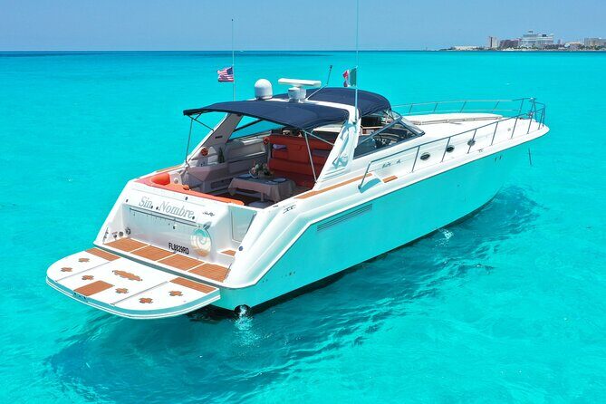 Private Luxury Yacht 55FT Rental in Cancun - 1–2 Hour Yacht Rental: Nichupte Lagoon, Bay of Cancun, and a Turquoise Swim
