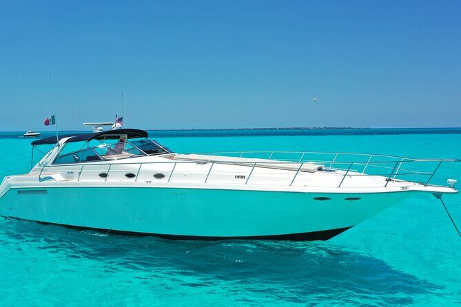 Private Luxury Yacht 55FT Rental in Cancun - 4 Hours: Coral Reef or Sunken Ship Snorkeling, Then Playa Norte