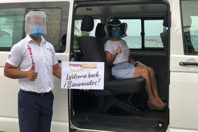 Private Roundtrip Transportation from Cancun Airport to Ferry Isla Mujeres - Finding your Happy Shuttle at Cancun International Airport