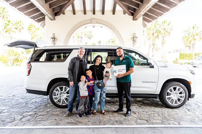 Private SUV Round-Trip from Airport to Cabo San Lucas Pacific - Air-conditioned ride, cold drinks, and the Bluetooth bonus