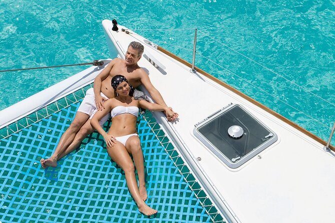 Puerto Morelos Secret Sandbar Catamaran Sail - Lunch, unlimited drinks, towels, and showers on board
