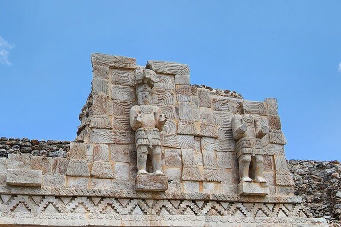 Puuc Route Mayan Archaeological Ruins: Uxmal, Kabah, Sayil and Labnah - Sayil’s North Palace, viewpoint, and the fertility stele