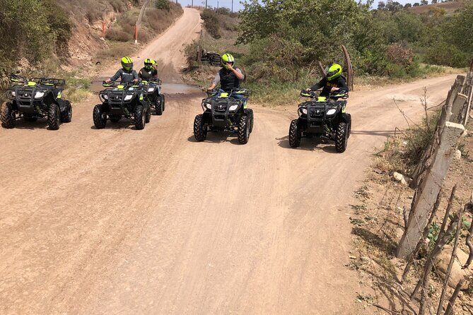Ride in quad bikes mountains,& paintball/pink tacos - The practice run and how guides set the pace