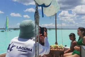 Sailboat tour across the seven colors lagoon in Bacalar - The Lagoon Cruise: Pirate Channel, Cenote Views, and Birds