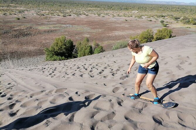 Sandboarding at the Mogote Dunes - What Mogote Dunes sandboarding feels like near La Paz