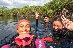 Scuba Diving for Beginners – Tulum Dive Machine - Your first underwater session in the cenote: calm water, big wow