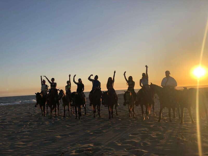 Sunset by Horse on the Beach - Riding Into the Sunset: Trot, Gallop, and Sea Views