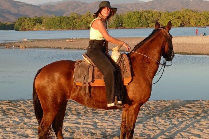 Sunset by horse (river and beach) - The Native Family Beach Cabin Stop: Drinks and Real-Deal Seafood