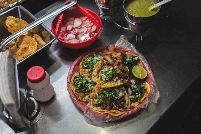The best walking tour in the neighborhood of Versalles - Savory stop style: tacos, birria, al pastor shrimp, and more