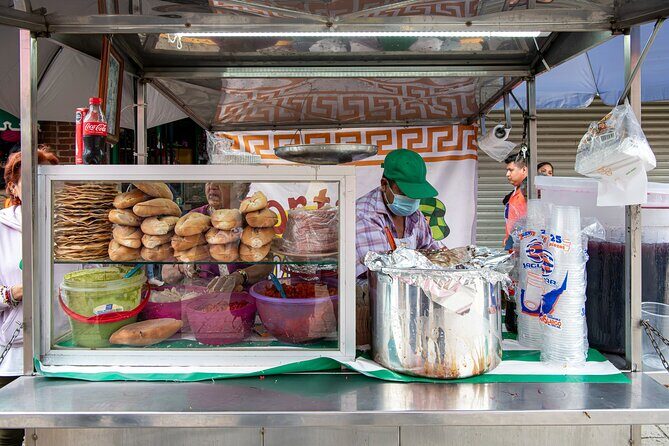 The Late Shift: Tasting Oaxaca, by Night - Tortas, beans in clay pots, and cacao at the night market edge