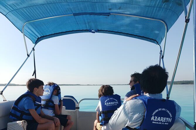 Tour of the Lagoon of Bacalar on pontoon -Collective- - Isla Pajaros: shallow swimming plus birdlife