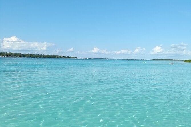 Tour of the Lagoon of Bacalar on pontoon -Collective- - Canal de los Piratas: the longest swim and best photo zone