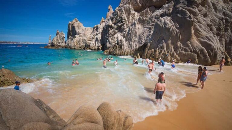 Tour the Arch of Cabo San Lucas and head down to Playa del Amor - The Bay of the Sea of Cortez: iconic rock formations, one by one