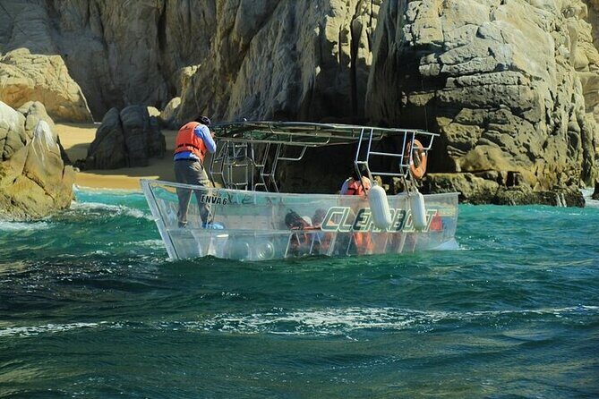Tour to Arch in the only Clear Boat in Cabo Cruise Hotel PICKUP! - Price and value: what $15.53 covers and what can add up