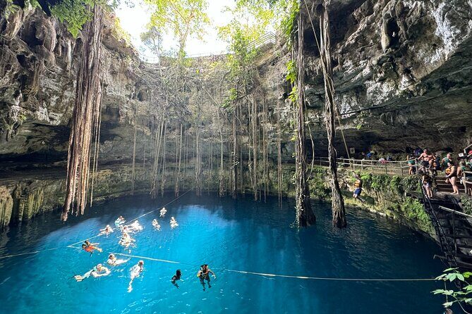 Tour Valladolid, Cenote Suytun and Cenote Oxman from Mérida - Cenote San Lorenzo Oxman: open-type water, pool-and-hammock time, and a resort-like break