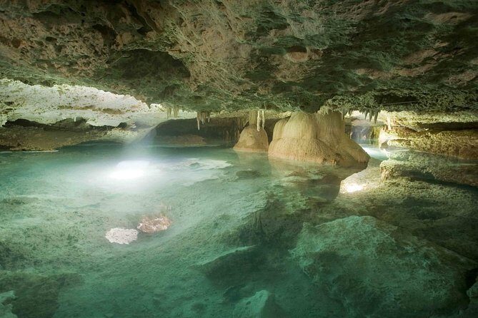 Tulum Adventure (archeological zone-Atv-ziplines-cenote-lunch-drinks-rappel) - Cenote swim: where the darkness makes it special